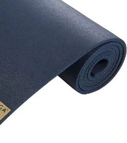 Jade Yoga Long Natural Rubber Yoga Mat 74" 8mm Midnight
