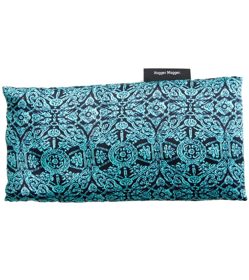 Hugger Mugger Silk Yoga Eye Pillow - Beads Boho Teal 1 Hugger Mugger Silk Yoga Eye Pillow - Beads Boho Teal