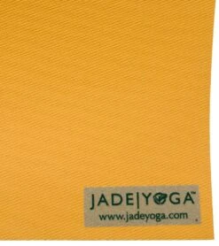 Jade Yoga Harmony Natural Rubber Yoga Mat 74" 5mm Saffron -Yoga Balance 1740013076515 saffron 6a