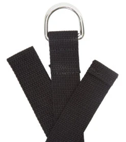 Hugger Mugger D-Ring Cotton Yoga Strap 6' -Yoga Balance 1740025364515 black 2a