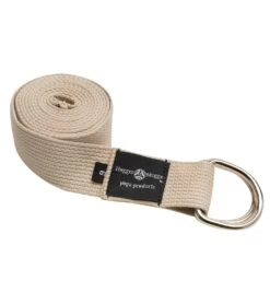 Hugger Mugger D-Ring Cotton Yoga Strap 6' -Yoga Balance 1740025593891 natural