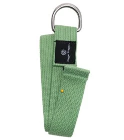 Hugger Mugger D-Ring Cotton Yoga Strap 6' -Yoga Balance 1740025921571 lightgreen 2a