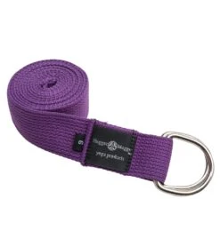 Hugger Mugger D-Ring Cotton Yoga Strap 6' -Yoga Balance 1740026445859 purple