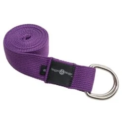 Hugger Mugger D-Ring Cotton Strap 8' Purple 3 Hugger Mugger D-Ring Cotton Strap 8' Purple -Yoga Balance 1740028182563 purple