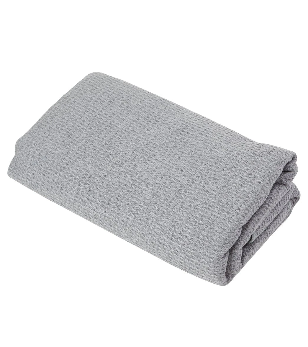 Everyday Yoga Waffle Grip Mat Towel Charcoal 2 Everyday Yoga Waffle Grip Mat Towel Charcoal - Image 2