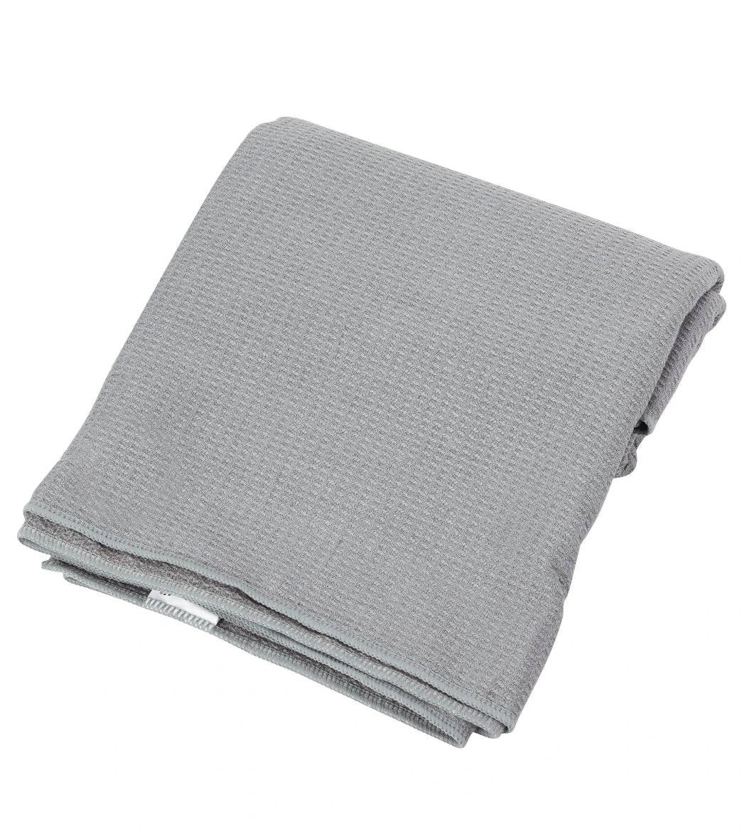 Everyday Yoga Waffle Grip Mat Towel Charcoal 3 Everyday Yoga Waffle Grip Mat Towel Charcoal - Image 3