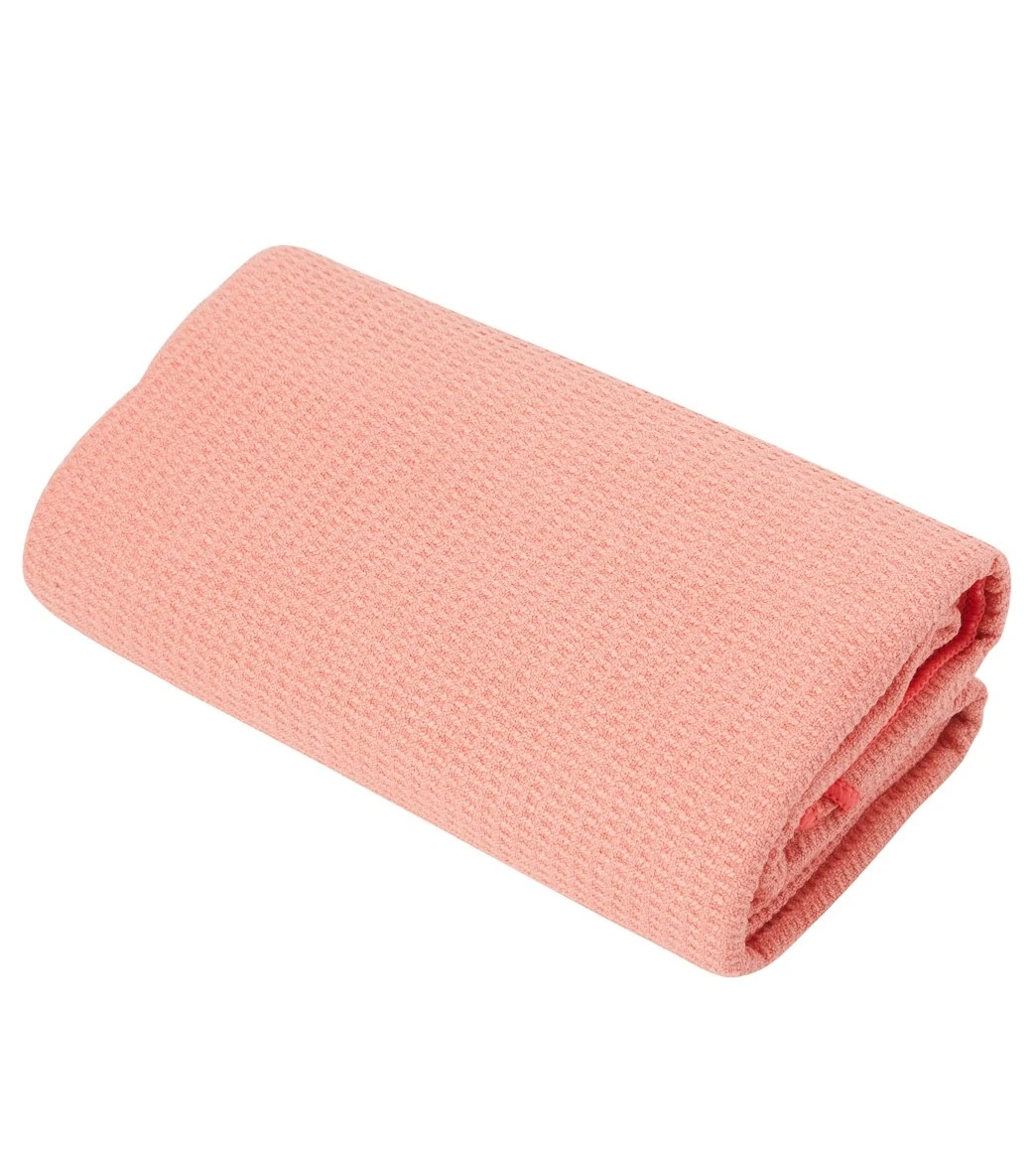 Everyday Yoga Waffle Grip Mat Towel Coral 2 Everyday Yoga Waffle Grip Mat Towel Coral - Image 2
