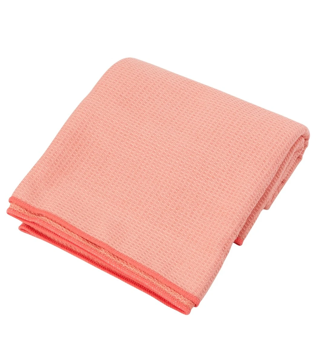 Everyday Yoga Waffle Grip Mat Towel Coral 3 Everyday Yoga Waffle Grip Mat Towel Coral - Image 3