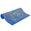 Gaiam Sapphire Feather Printed Yoga Mat 68" 6mm Extra Thick Sapphire Feather