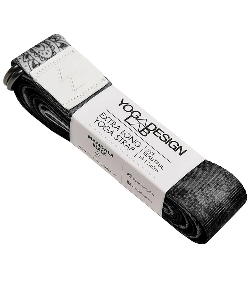 Yoga Design Lab Yoga Strap 8' Mandala Black 4 Yoga Design Lab Yoga Strap 8' Mandala Black - Image 4