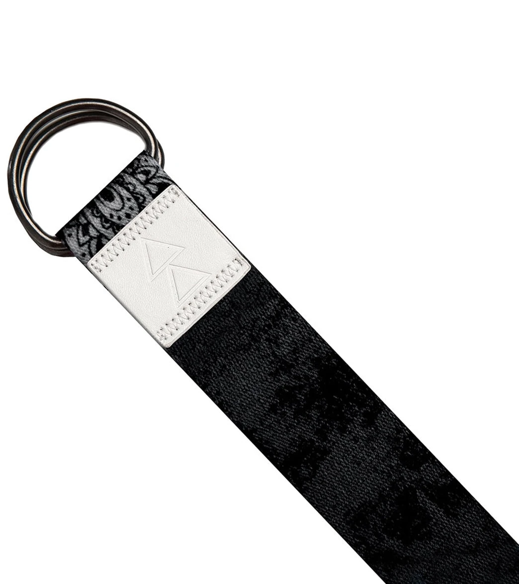 Yoga Design Lab Yoga Strap 8' Mandala Black 2 Yoga Design Lab Yoga Strap 8' Mandala Black - Image 2