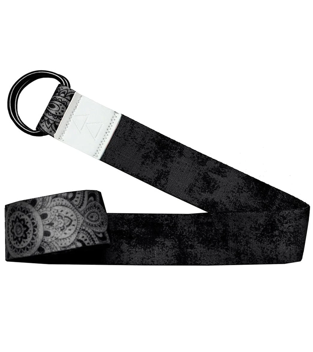 Yoga Design Lab Yoga Strap 8' Mandala Black 3 Yoga Design Lab Yoga Strap 8' Mandala Black - Image 3