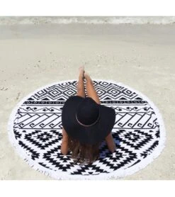 Beach Lulu The Tribal Round Beach Towel