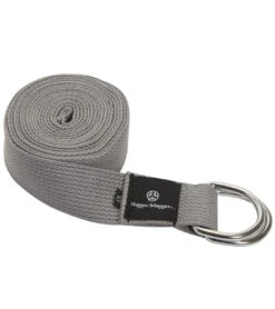 Hugger Mugger Cotton D-Ring Strap 10 Ft -Yoga Balance 4818862276651 gray