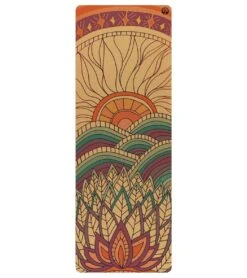 Yoloha Travel Artist Cork Yoga Mat 72" Mountain Magic