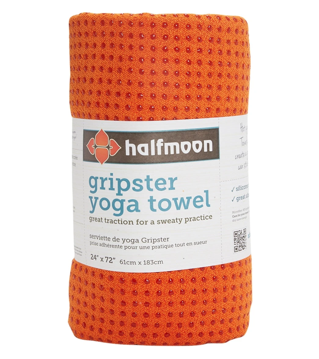 Halfmoon Gripster Yoga Towel Orange 2 Halfmoon Gripster Yoga Towel Orange - Image 2