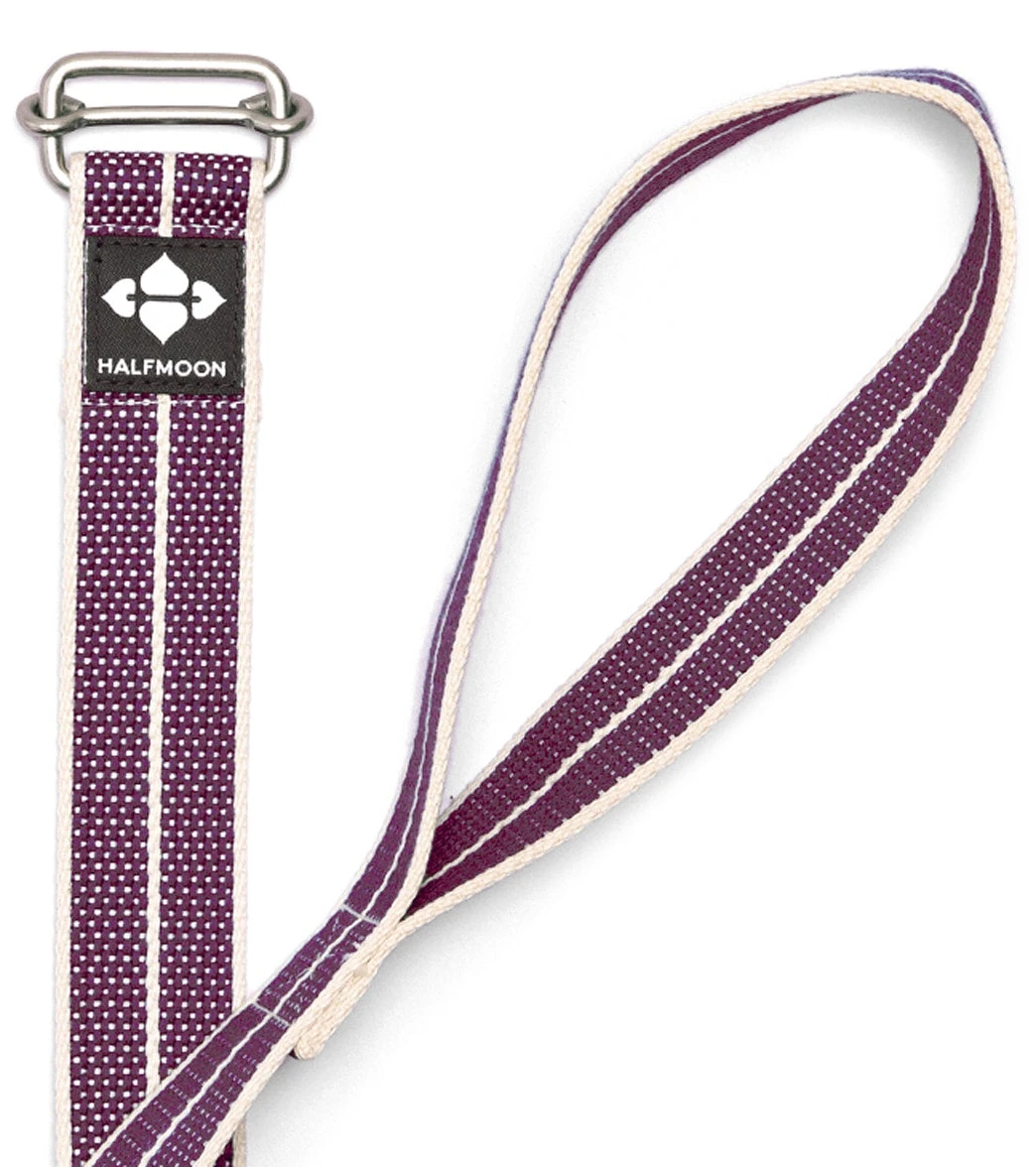 Halfmoon 8' Organic Cotton Loop Strap Plum Weave 2 Halfmoon 8' Organic Cotton Loop Strap Plum Weave - Image 2