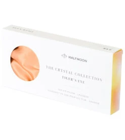 Halfmoon Crystal Collection Silk Eye Pillow -Yoga Balance 6568561803307 tigerseye 2a 1