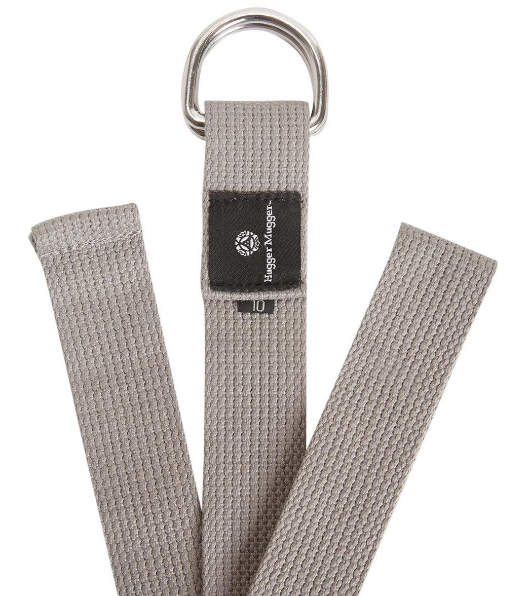 Hugger Mugger D-Ring Cotton Yoga Strap 10' Grey 1 Hugger Mugger D-Ring Cotton Yoga Strap 10' Grey
