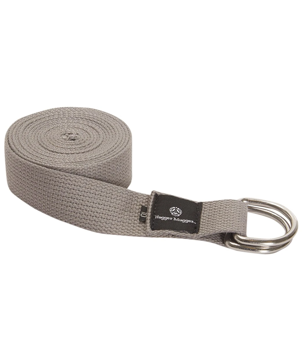 Hugger Mugger D-Ring Cotton Yoga Strap 10' Grey 2 Hugger Mugger D-Ring Cotton Yoga Strap 10' Grey - Image 2