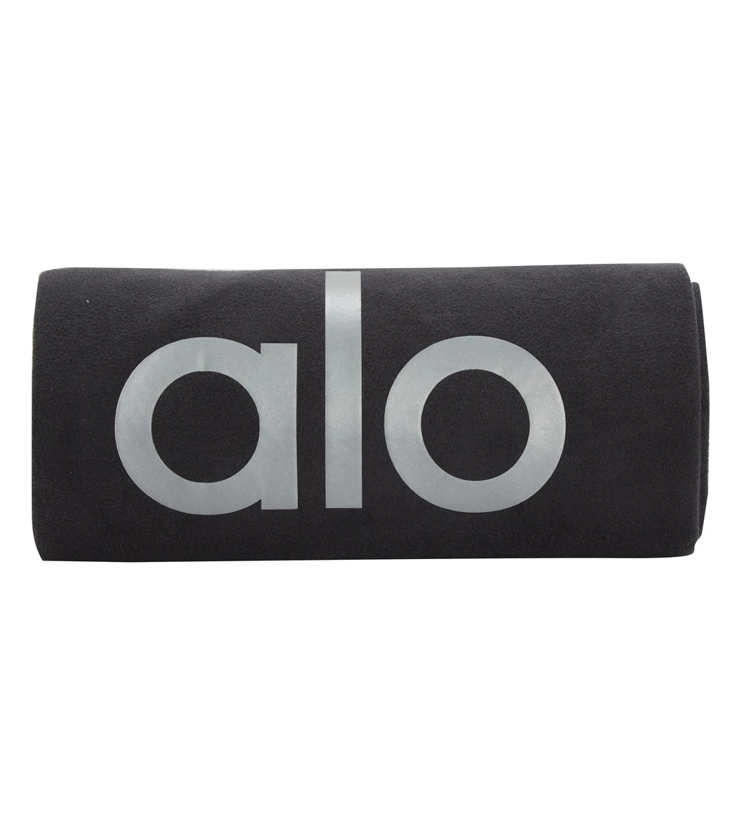 Alo Yoga Grounded No-Slip Mat Towel Black 1 Alo Yoga Grounded No-Slip Mat Towel Black